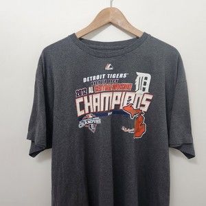 MAJESTIC Men's Detroit Tigers Crew Neck T Shirt Size XL